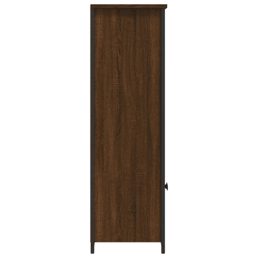 Armário alto - Bufete - Móvel de apoio 62x32x103,5cm derivados madeira carvalho castanho pt1338