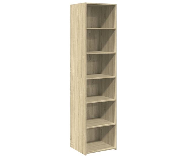 Aparador alto - mueble de almacenamiento madera de ingeniería roble sonoma 45x41x185 cm es1397