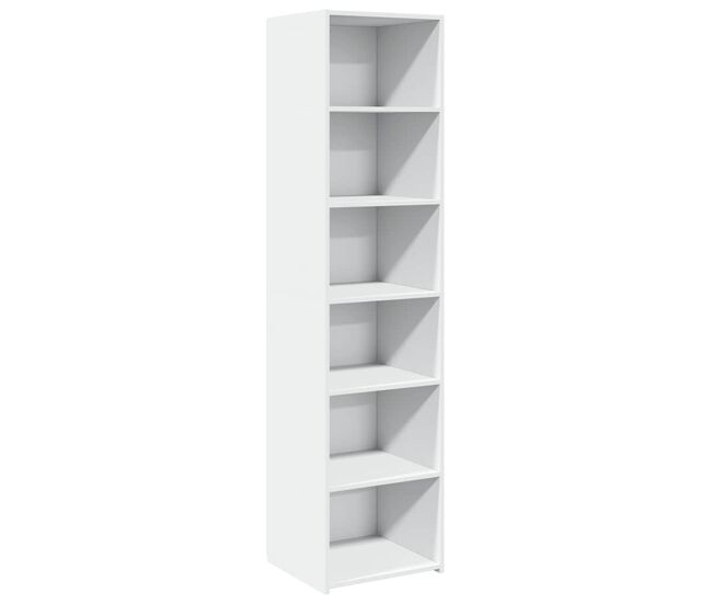 Aparador alto - mueble de almacenamiento madera de ingeniería blanco 45x41x185 cm es1210