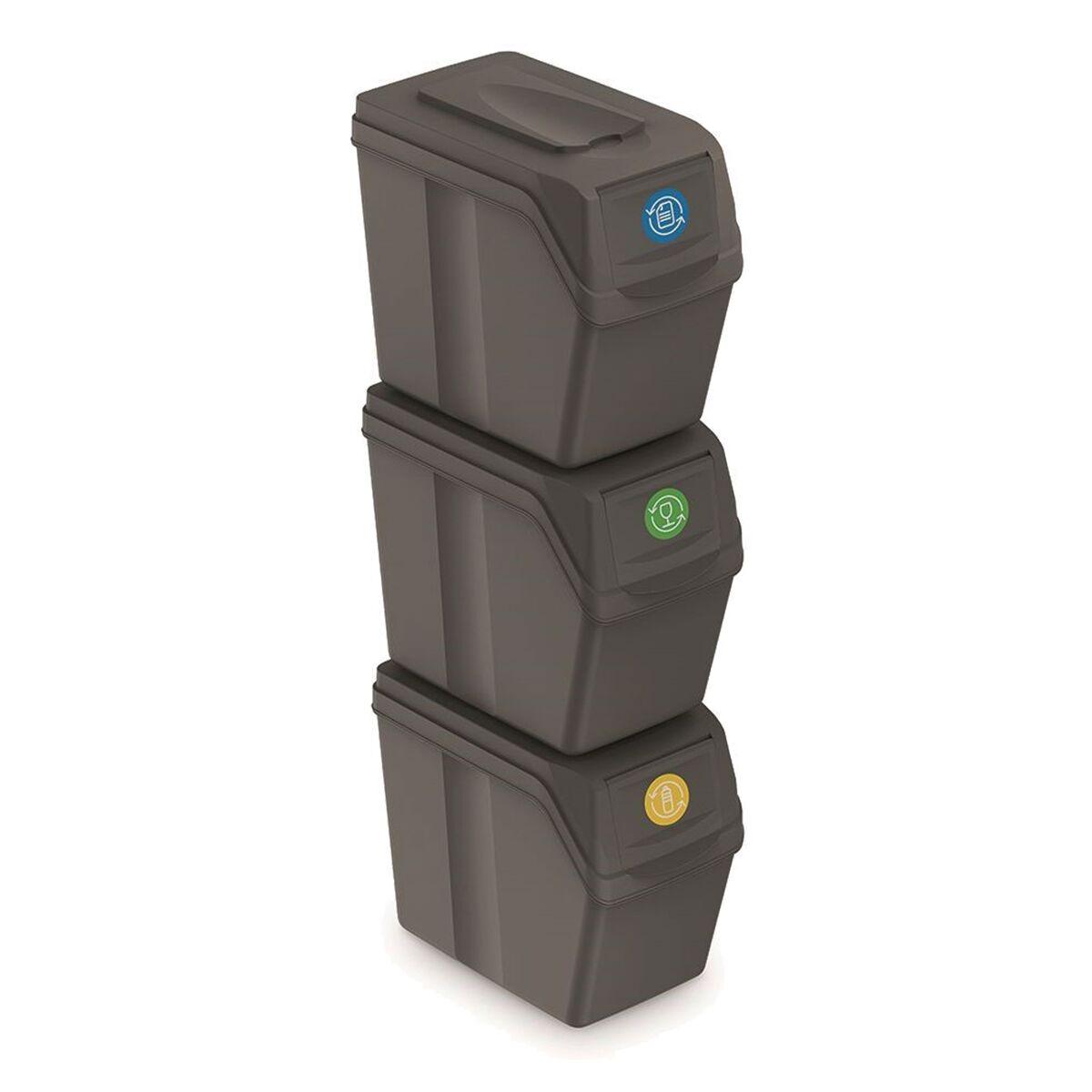 Set de 3 cubos de basura KEDEN SORTIBOX para reciclado