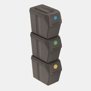 Conjunto de 3 lixeiras de reciclagem KEDEN SORTIBOX