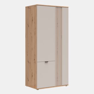 Roupeiro Ezra de 3 portas Caxemira e Bois
