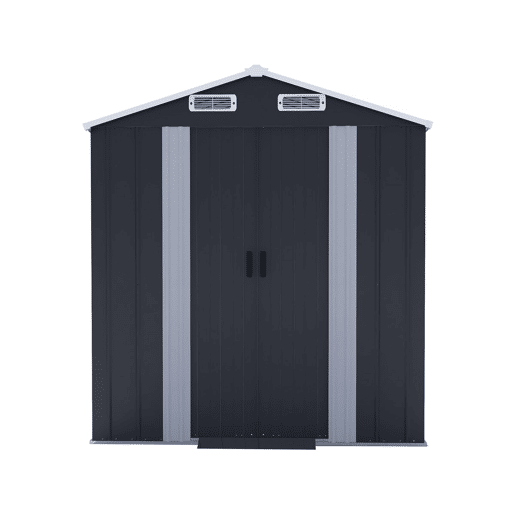 Cabaninha de jardim em metal com porta de correr > - 2,17 m² - Cinza Cabaninha de jardim em metal com porta de correr > - 2,17 m² - Cinza