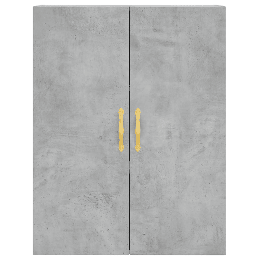 Armário alto - Bufete - Móvel de apoio 69,5x34x180 cm derivados de madeira cinza cimento pt895