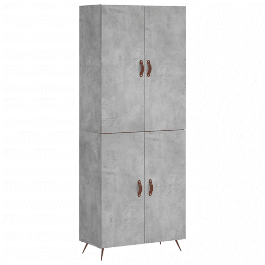 Armário alto - Bufete - Móvel de apoio 69,5x34x180 cm derivados de madeira cinza cimento pt888 Armário alto - Bufete - Móvel de apoio 69,5x34x180 cm derivados de madeira cinza cimento pt888