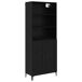 Aparador alto - Mueble de almacenamiento 2 pcs 69 Aparador alto - Mueble de almacenamiento 2 pcs 69 Negro