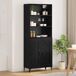 Aparador alto - Mueble de almacenamiento 2 pcs 69 Aparador alto - Mueble de almacenamiento 2 pcs 69 Negro