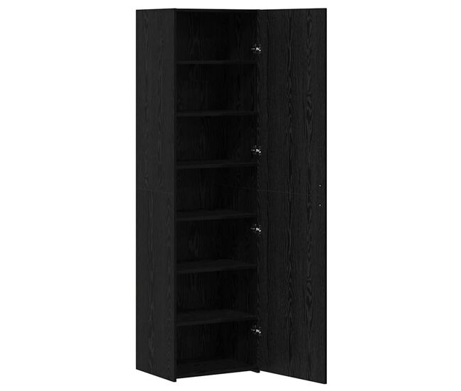 Aparador alto - mueble de almacenamiento 2 pcs roble negro 50 x 42,5 x 185 cm es253