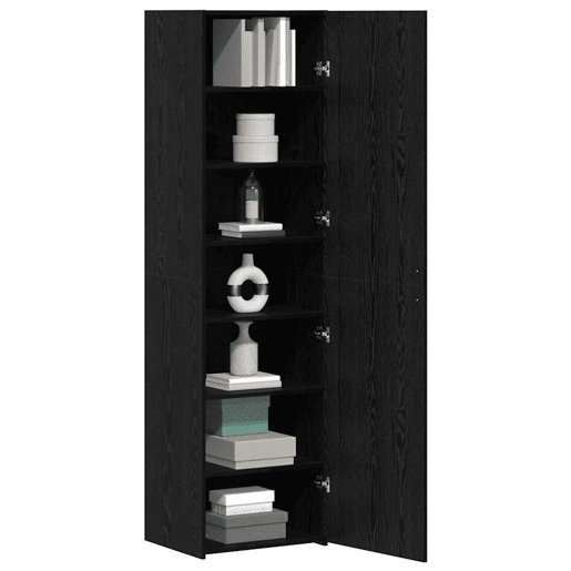 Aparador - Bufete - Móvel de apoio 2 pcs Carvalho Preto 50 x 42,5 x 185 cm pt253