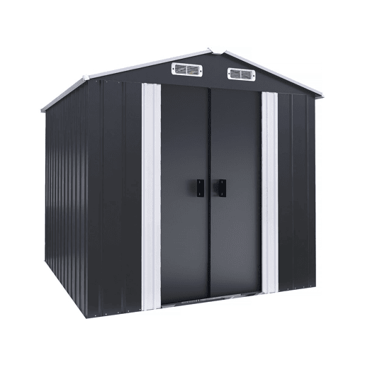 Coberturo de jardim em metal com portas de correr > - 4,12 m² - Cinzento Coberturo de jardim em metal com portas de correr > - 4,12 m² - Cinzento
