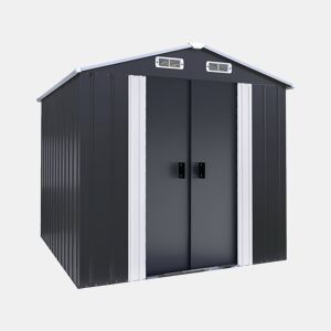 Coberturo de jardim em metal com portas de correr > - 4,12 m² - Cinzento