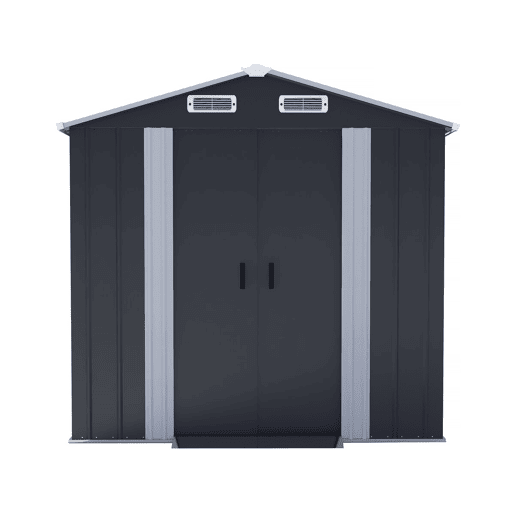 Coberturo de jardim em metal com portas de correr > - 4,12 m² - Cinzento Coberturo de jardim em metal com portas de correr > - 4,12 m² - Cinzento