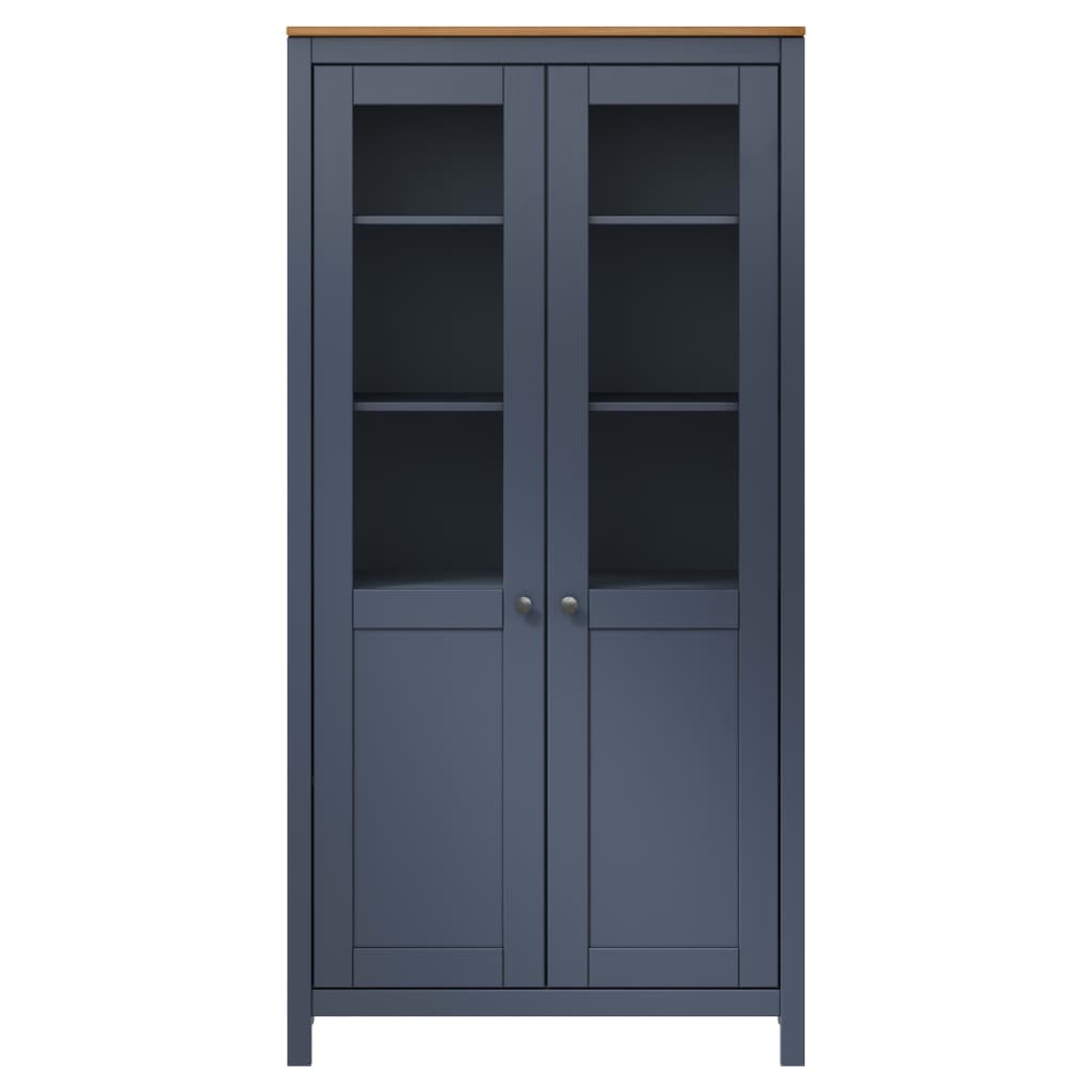 Aparador - mueble de almacenamiento madera de pino gris 85x37x170,5 cm es4121