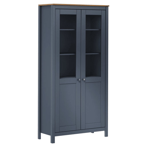 Bufete alto - Móvei de apoio 85x37x170,5 cm pinho maciço cinzento pt4121