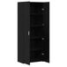 Aparador alto - Mueble de almacenamiento 2 pcs Aparador alto - Mueble de almacenamiento 2 pcs Negro