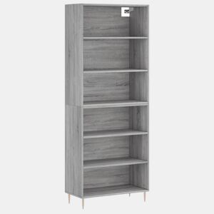 Armário alto - Bufete - Móvel de apoio 69,5x32,5x180cm derivados de madeira cinza cimento pt1466