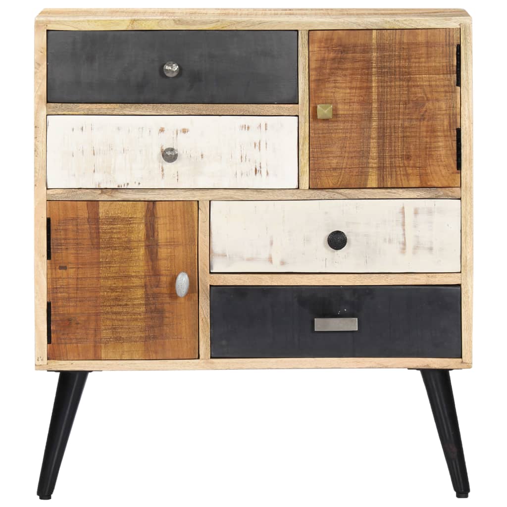 Aparador - mueble de almacenamiento de madera maciza de mango 70x30x78 cm es3879
