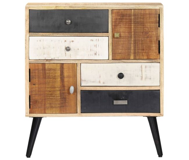Aparador - mueble de almacenamiento de madera maciza de mango 70x30x78 cm es3879