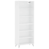 Armário alto - Bufete - Móvel de apoio 69,5x32,5x180 cm derivados de madeira branco pt1233