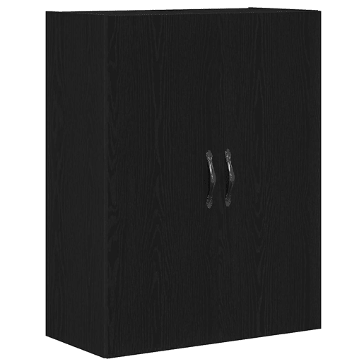 Aparador - Bufete - Móvel de apoio 2 pcs Carvalho Preto Madeira engenheirada e vidro pt290