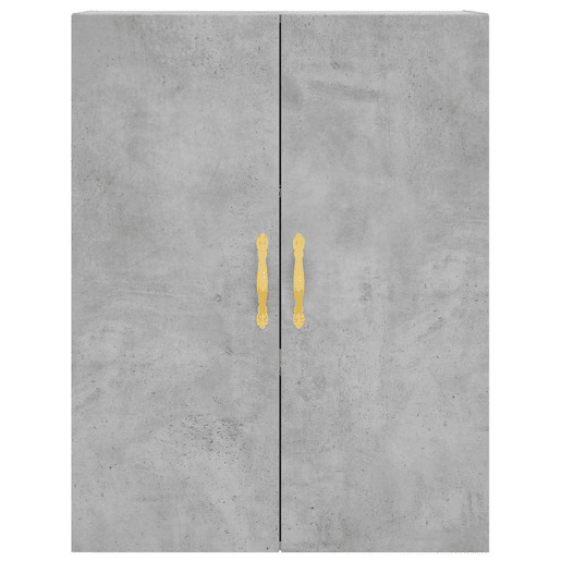 Armário alto - Bufete - Móvel de apoio 69,5x34x180 cm derivados de madeira cinza cimento pt914