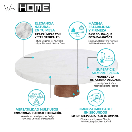 Suporte para bolo Well Home Marble Suporte para bolo Well Home Marble