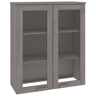 Topo p armário alto - Móvei de apoio 85x35x100cm pinho maciço cinza-claro pt5072