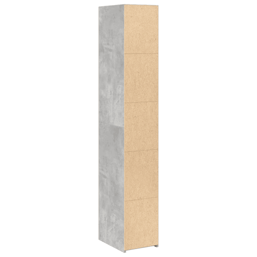 Armário alto - Bufete - Móvel de apoio 30x41x185 cm derivados de madeira cinza cimento pt1252