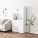 Aparador alto - Mueble de almacenamiento 80 Aparador alto - Mueble de almacenamiento 80 Blanco