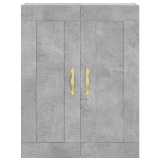 Armário alto - Bufete - Móvel de apoio 69,5x34x180 cm derivados de madeira cinza cimento pt983