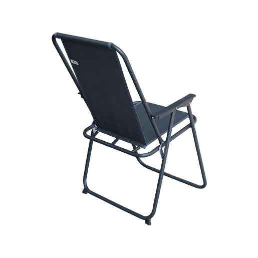 Mesa e cadeiras de jardim em metal Convivia com guarda-sol - 4 lugares - Cinzento antracite