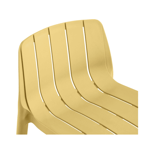 Mesa bistrô empilhável Vaena e cadeiras altas - 2 lugares - Amarelo