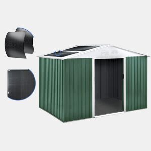 Abrigo de jardim metálico - Rosas - 7,06 m² com painéis solares