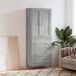 Aparador alto - Mueble de almacenamiento Aparador alto - Mueble de almacenamiento Roble/ Gris