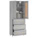Aparador alto - Mueble de almacenamiento Aparador alto - Mueble de almacenamiento Roble/ Gris