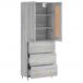 Aparador alto - Mueble de almacenamiento Aparador alto - Mueble de almacenamiento Roble/ Gris