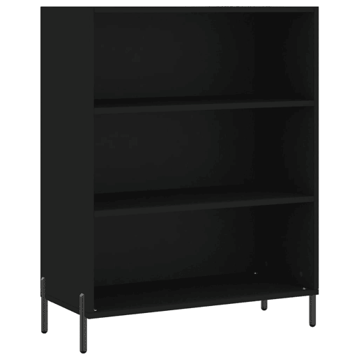Armário alto - Bufete - Móvel de apoio 69,5x32,5x180 cm derivados de madeira preto pt1355