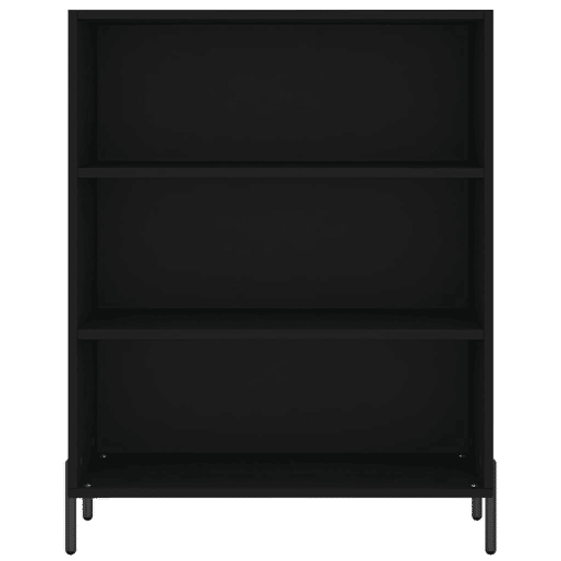 Armário alto - Bufete - Móvel de apoio 69,5x32,5x180 cm derivados de madeira preto pt1355