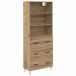 Aparador alto - Mueble de almacenamiento 2 pcs 69 Aparador alto - Mueble de almacenamiento 2 pcs 69 Blanco
