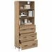 Aparador alto - Mueble de almacenamiento 2 pcs 69 Aparador alto - Mueble de almacenamiento 2 pcs 69 Blanco