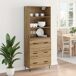 Aparador alto - Mueble de almacenamiento 2 pcs 69 Aparador alto - Mueble de almacenamiento 2 pcs 69 Blanco