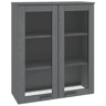 Topo p armário alto, Móvei de apoio 85x35x100 pinho maciço cinza-escuro pt5069