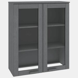 Topo p armário alto, Móvei de apoio 85x35x100 pinho maciço cinza-escuro pt5069