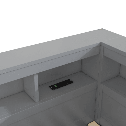 Daybett 90x200cm - Cama de dia, Sofá-cama, Lado com arrumação, Com estrado (sem colchão), Com tomada e USB - Cinza