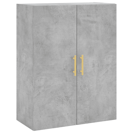 Armário alto - Bufete - Móvel de apoio 69,5x34x180 cm derivados de madeira cinza cimento pt915