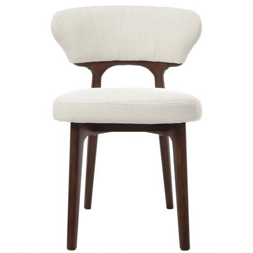 Conjunto de 4 cadeiras de jantar - em madeira maciça, confortáveis e respiráveis, estilo moderno, chenille - bege claro
