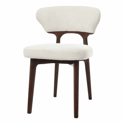 Conjunto de 4 cadeiras de jantar - em madeira maciça, confortáveis e respiráveis, estilo moderno, chenille - bege claro