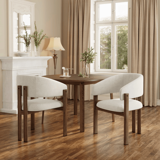Cadeiras de sala de jantar, 2 unidades - Metal com acabamento em madeira, confortáveis e respiráveis, estilo moderno, tecido de linho - Nogueira Cadeiras de sala de jantar, 2 unidades - Metal com acabamento em madeira, confortáveis e respiráveis, estilo moderno, tecido de linho - Nogueira
