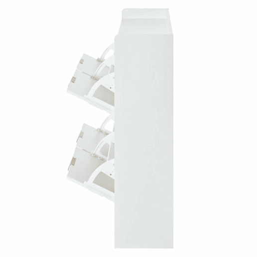 Sapateira com 4 compartimentos rebatíveis, frente com estrutura 3D, superfície de arrumação superior, sapateira espaçosa, economiza espaço, móvel para a entrada - Branco