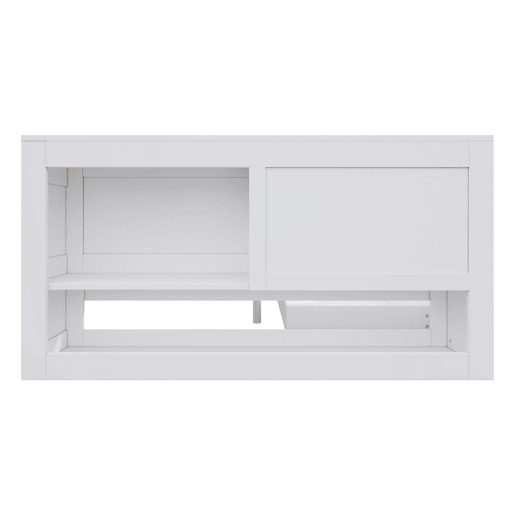 Cama infantil 140x200 - multifuncional com arrumação, gavetas e prateleiras - branco